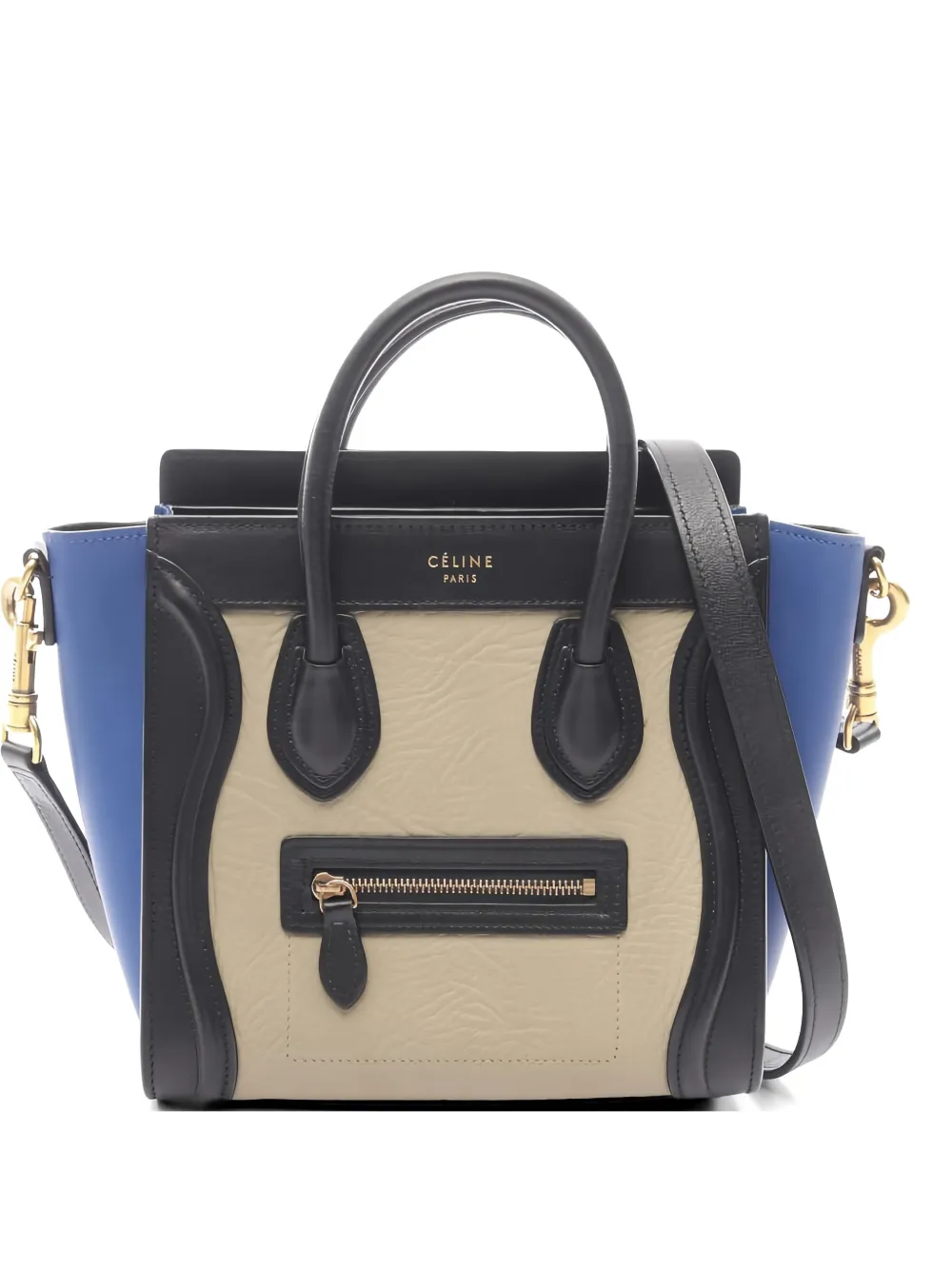 Celine Pre-Owned 2000s nano Luggage leather tote bag - Neutrals