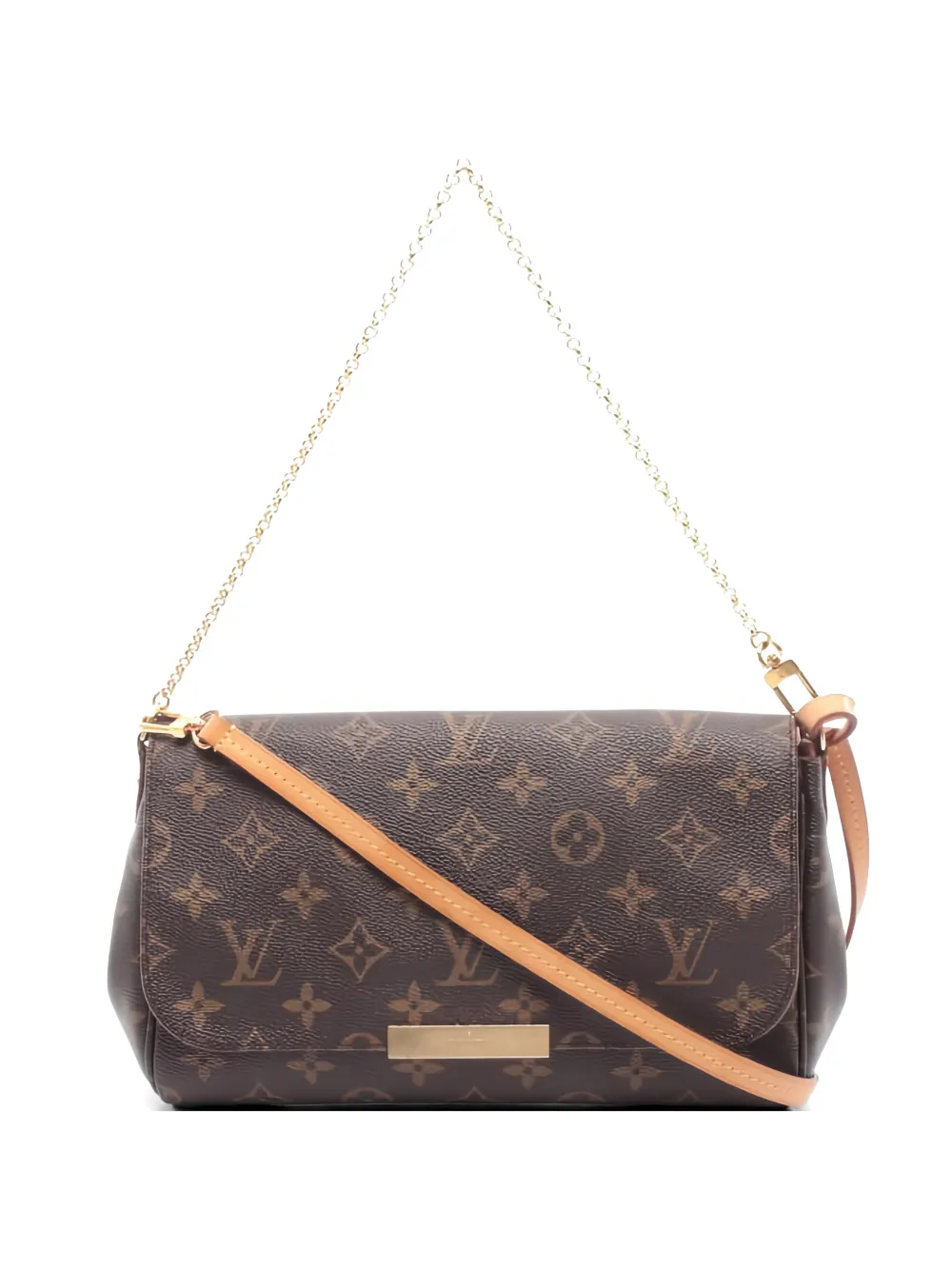 Louis Vuitton Pre-Owned Borsa a spalla Favorite MM con monogramma 2016 - Marrone