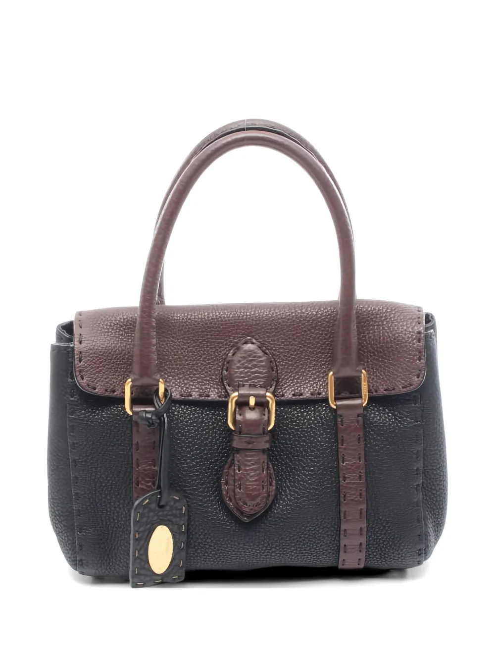 Fendi Pre-Owned Borsa tote Linda Selleria mini in pelle anni 2010 - Nero