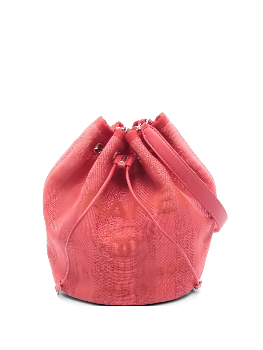 CHANEL Pre-Owned 2019 Deauville bucket bag - Rosso