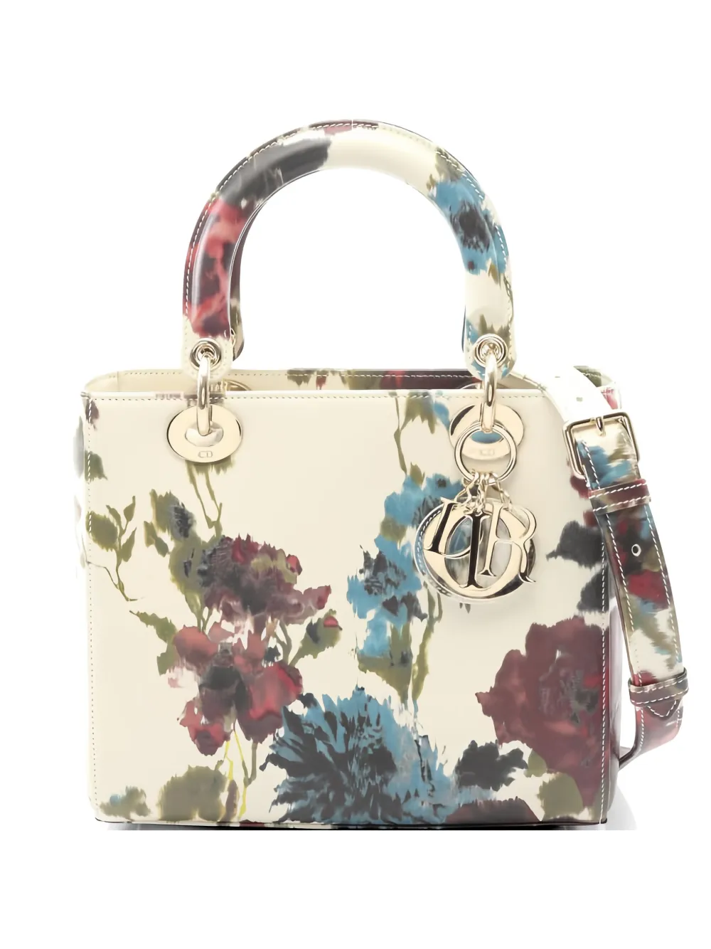 Christian Dior Pre-Owned Lady Dior floral-pattern bag - Toni neutri