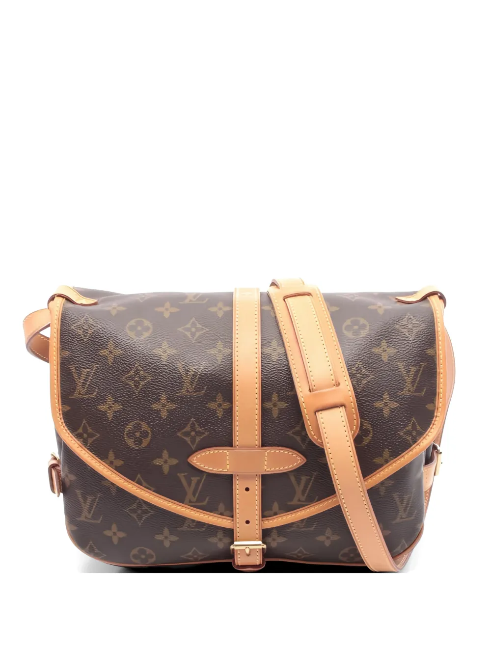 Louis Vuitton Pre-Owned 2001 30 Saumur monogram shoulder bag - Marrone