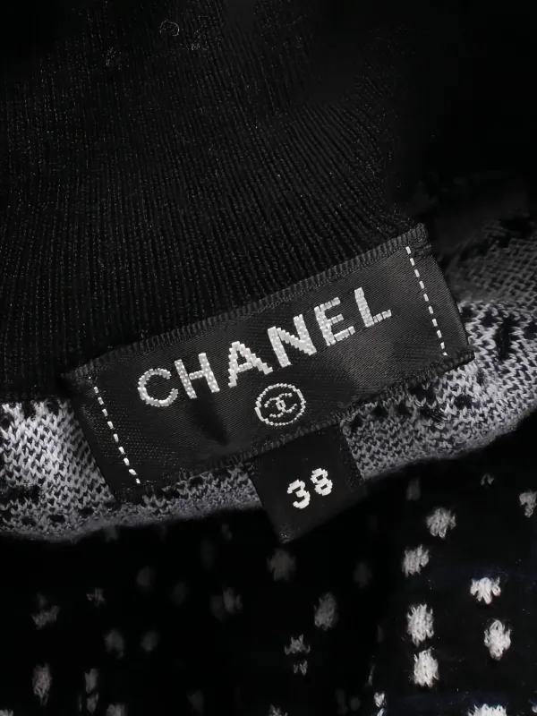 CHANEL Pre-Owned 1986-1988 Coco Mark half-zip Sweater | Black