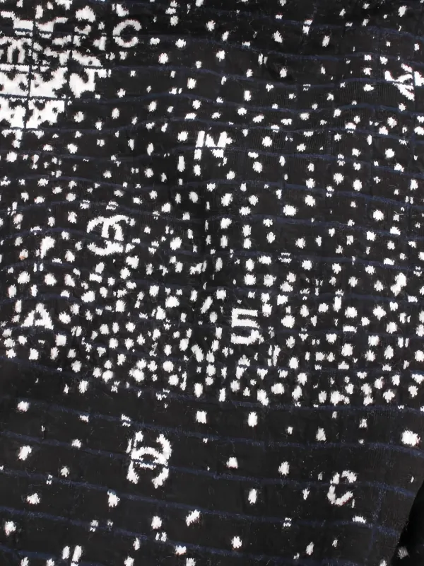 CHANEL Pre-Owned 1986-1988 Coco Mark half-zip Sweater | Black