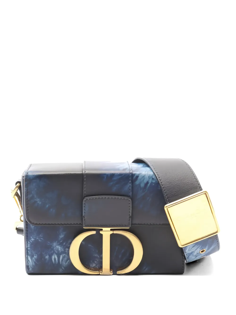 Christian Dior Pre-Owned 2010s 30 Montaigne tie-dye box shoulder bag - Blu