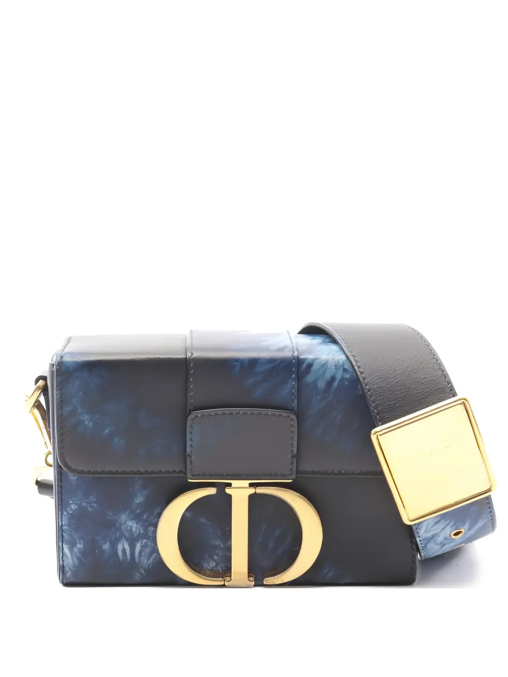 Christian Dior Pre-Owned 2010s 30 Montaigne tie-dye box shoulder bag - Blu