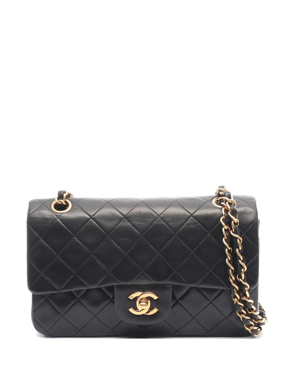 CHANEL Pre-Owned Double Flap quilted chain leather shoulder bag - Nero