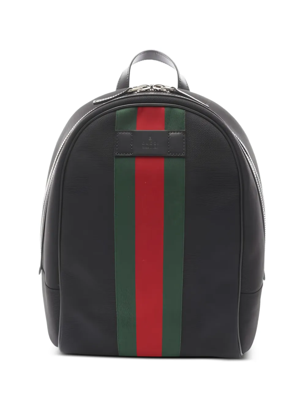 Gucci Pre-Owned 2010s Techno Web leather backpack - Nero