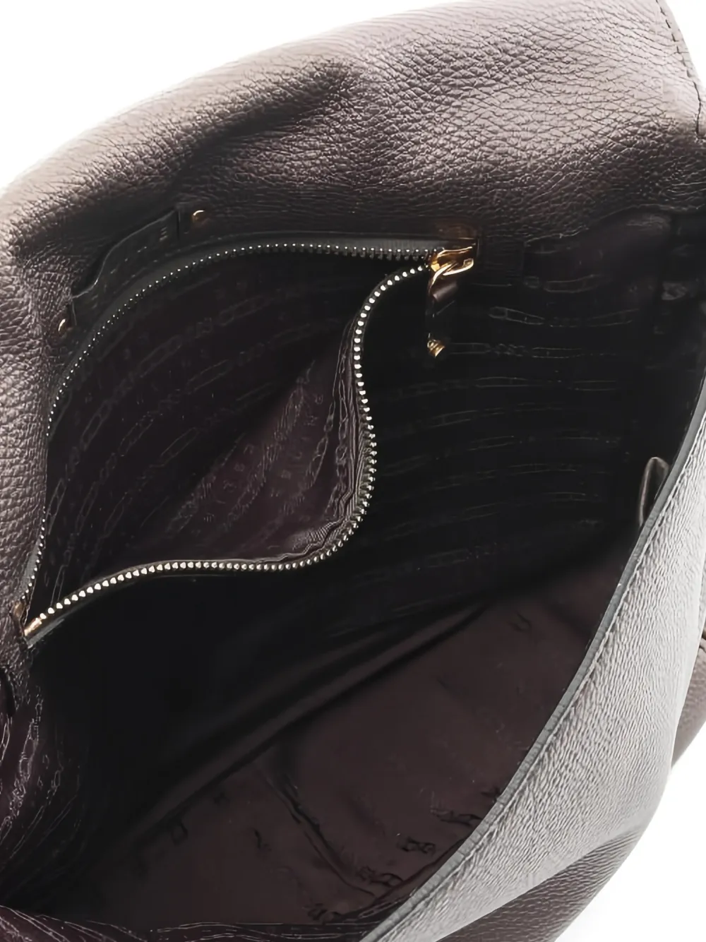 Celine Pre-owned 2000s Leather Shoulder Bag in Brown, view 3