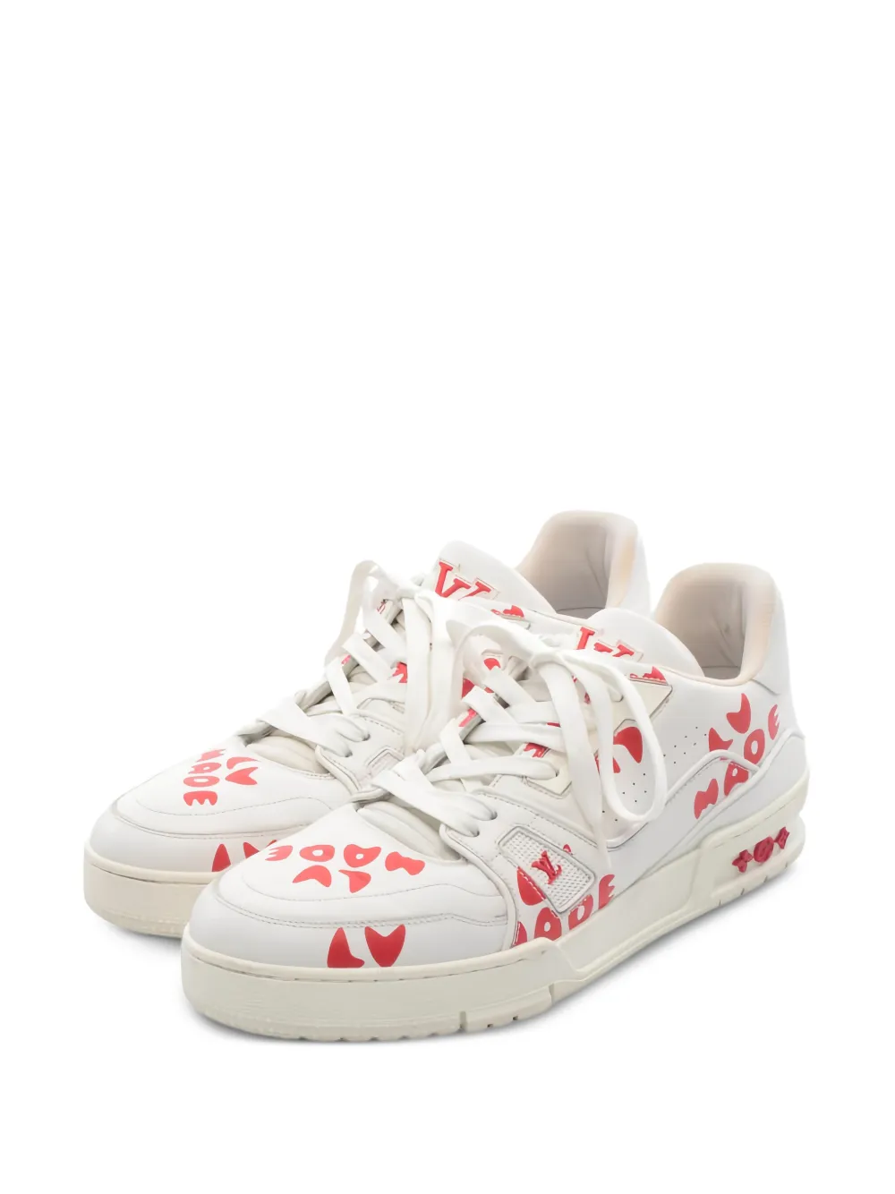 Louis Vuitton Pre-Owned 2021 x NIGO leather sneakers - Weiß