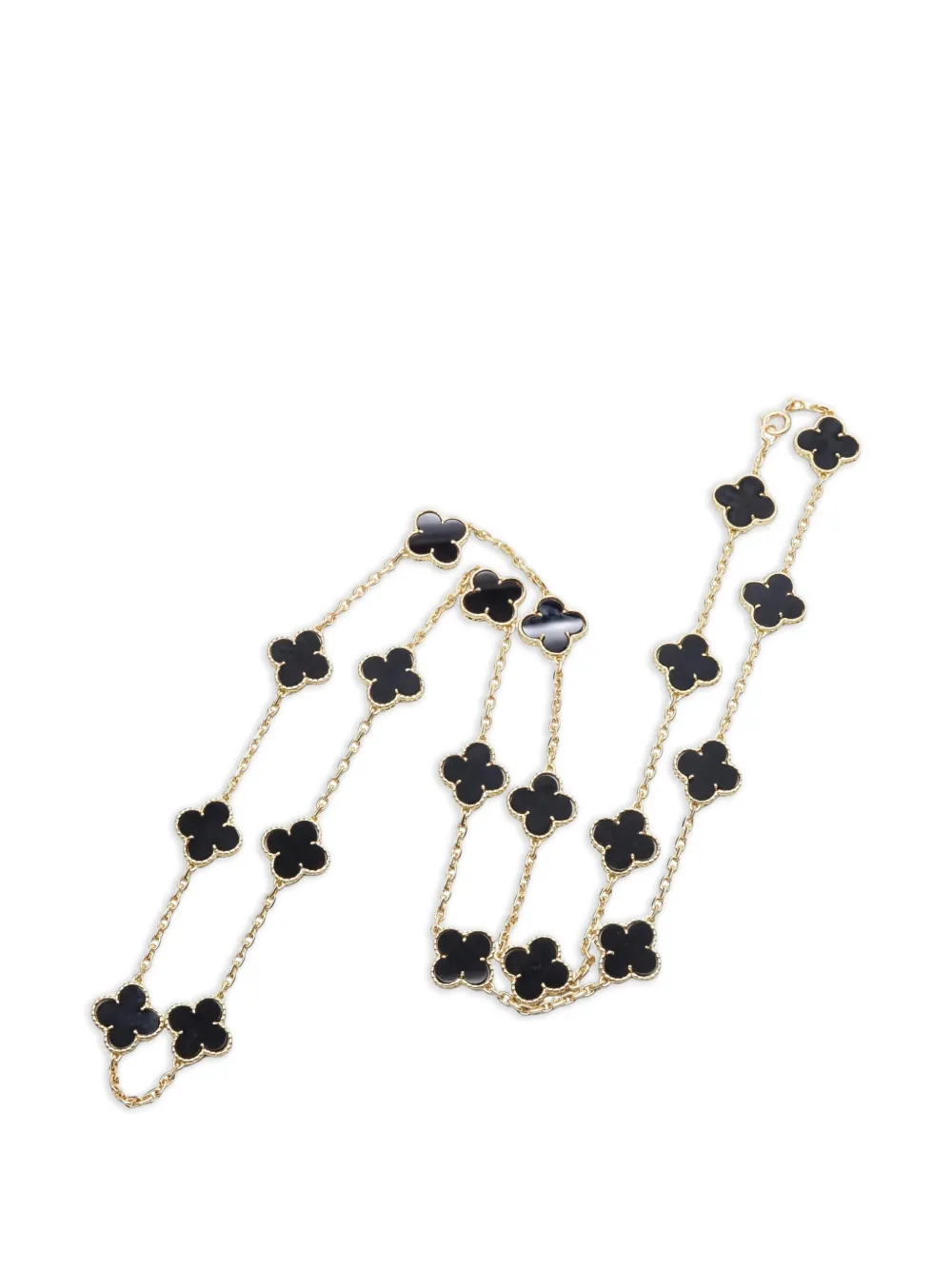 Van Cleef & Arpels Pre-Owned Alhambra 20 onyx necklace - Oro