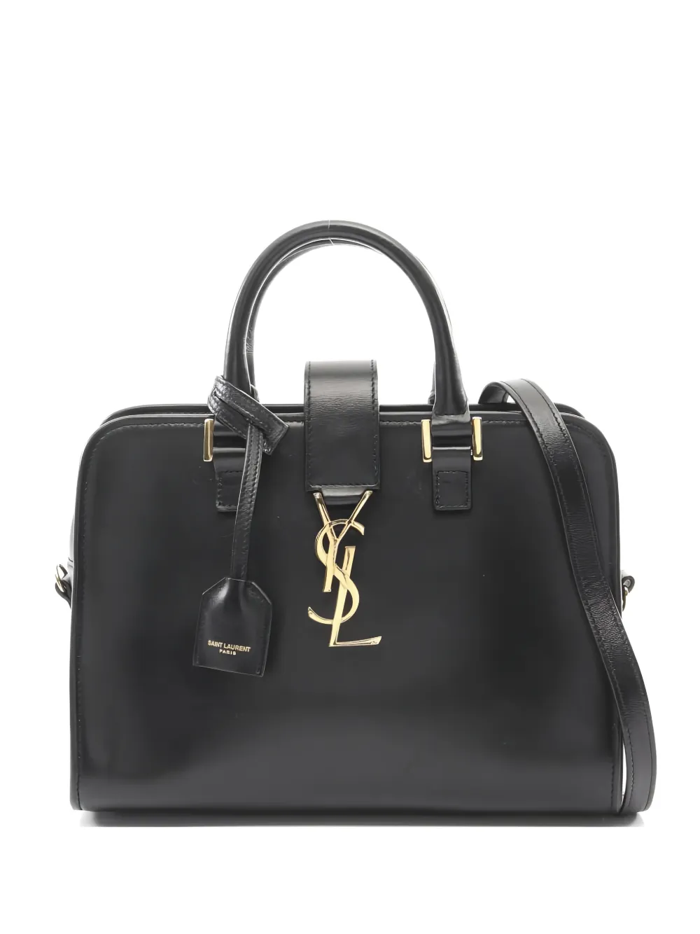 Saint Laurent Pre-Owned 2010s baby line leather tote bag - Nero