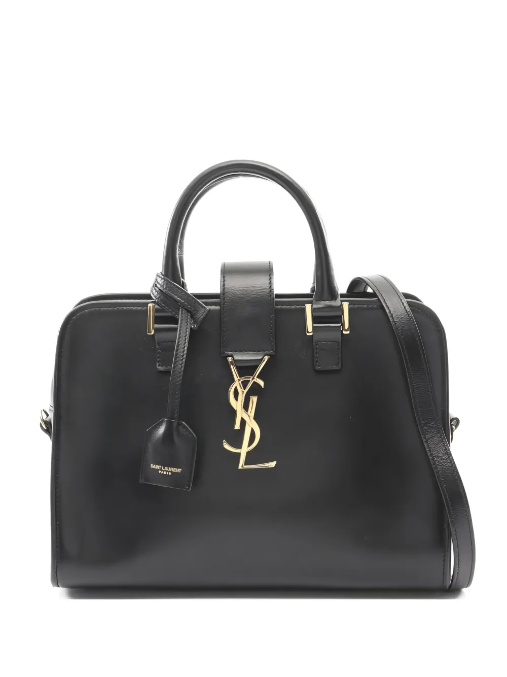 Saint Laurent Pre-Owned 2010s baby line leather tote bag - Nero
