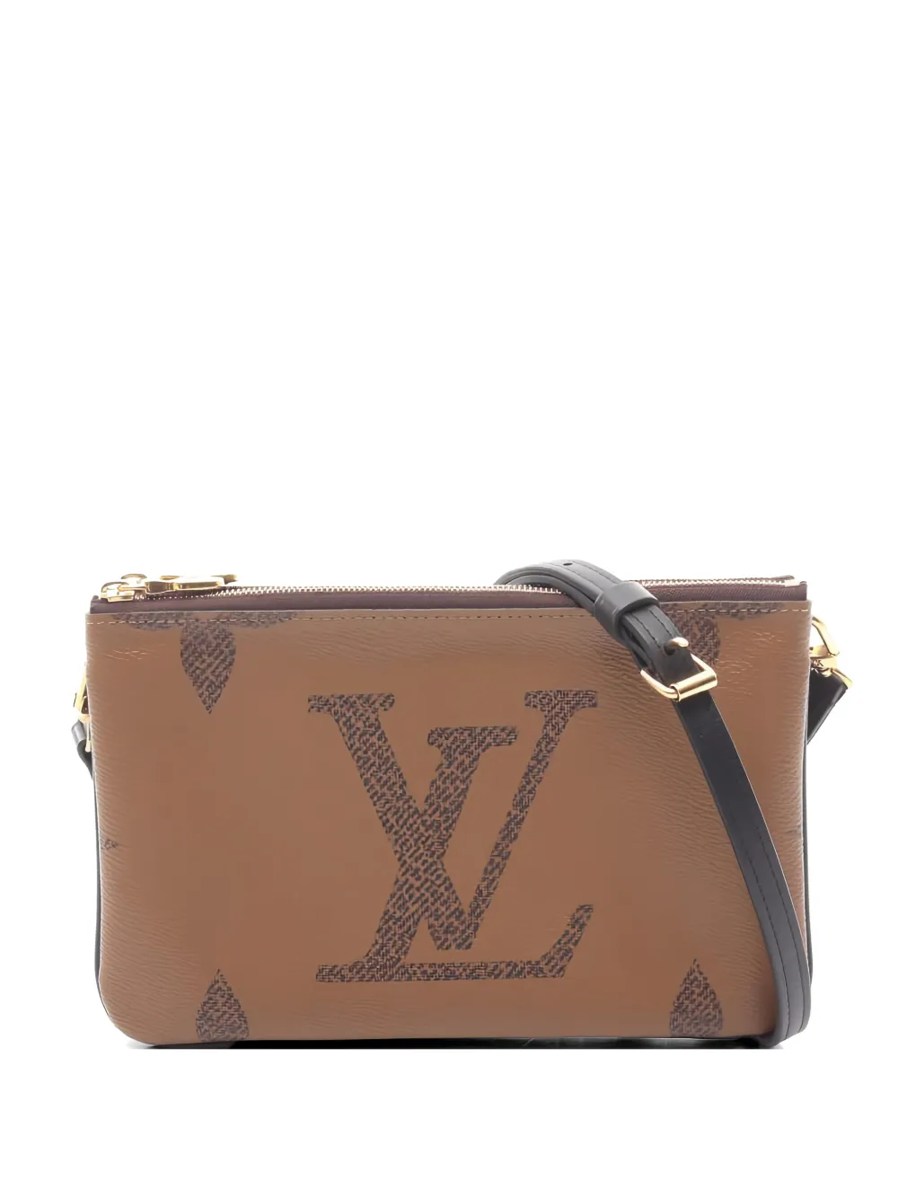 Louis Vuitton Pre-Owned 2020 Double zip monogram cross body bag - Brown