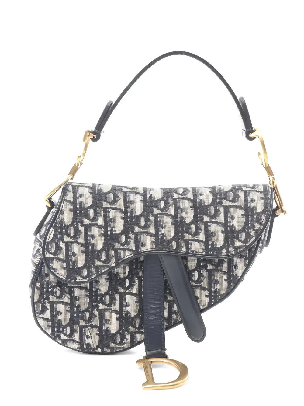 Christian Dior Pre-Owned mini Saddle Oblique jacquard handbag - Blu