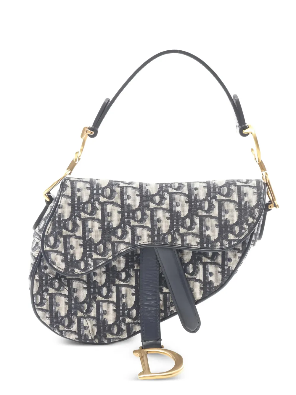 Christian Dior Pre-Owned mini Saddle Oblique jacquard handbag - Blu