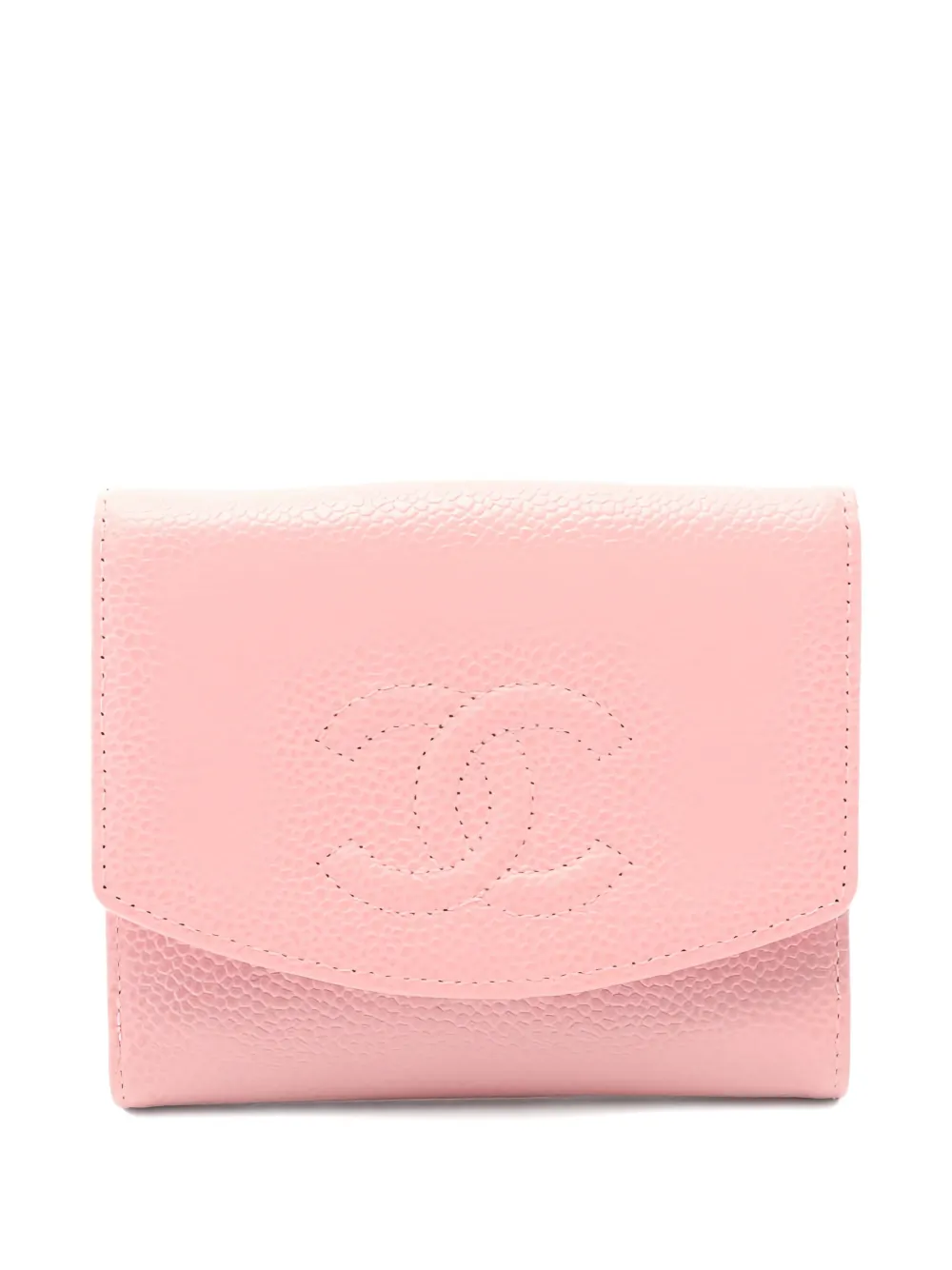 CHANEL Pre-Owned Portafoglio bi-fold con logo CC 2004-2005 - Rosa