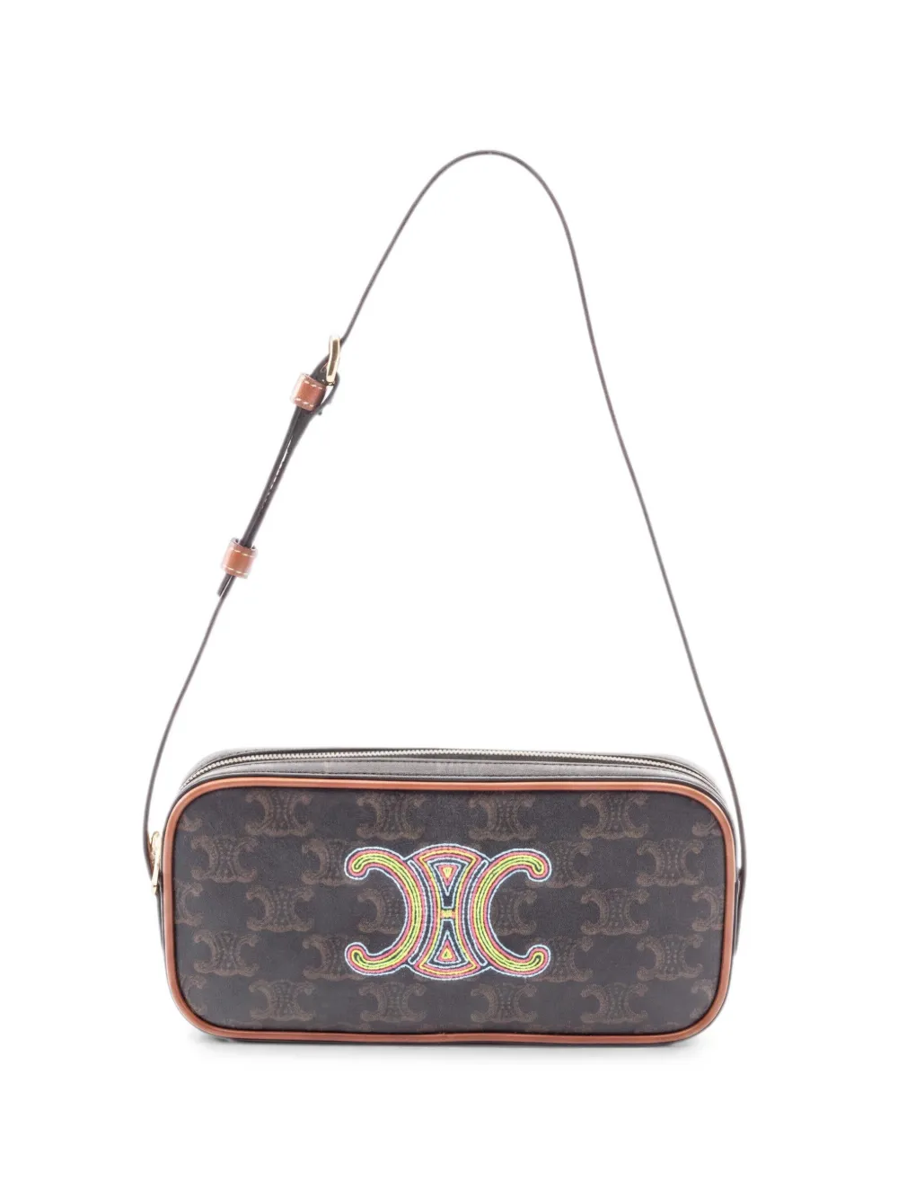 Celine Pre-Owned 2010s mini Cuill Triomphe camera bag - Marrone
