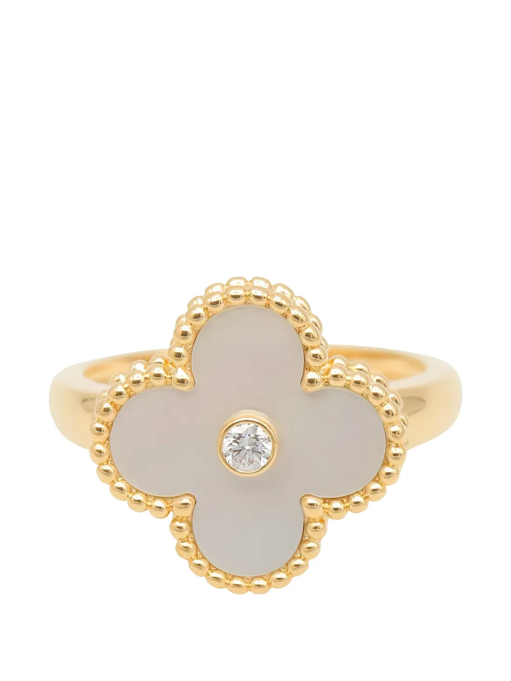 Van Cleef & Arpels Pre-Owned 18kt yellow gold Alhambra ring - Oro