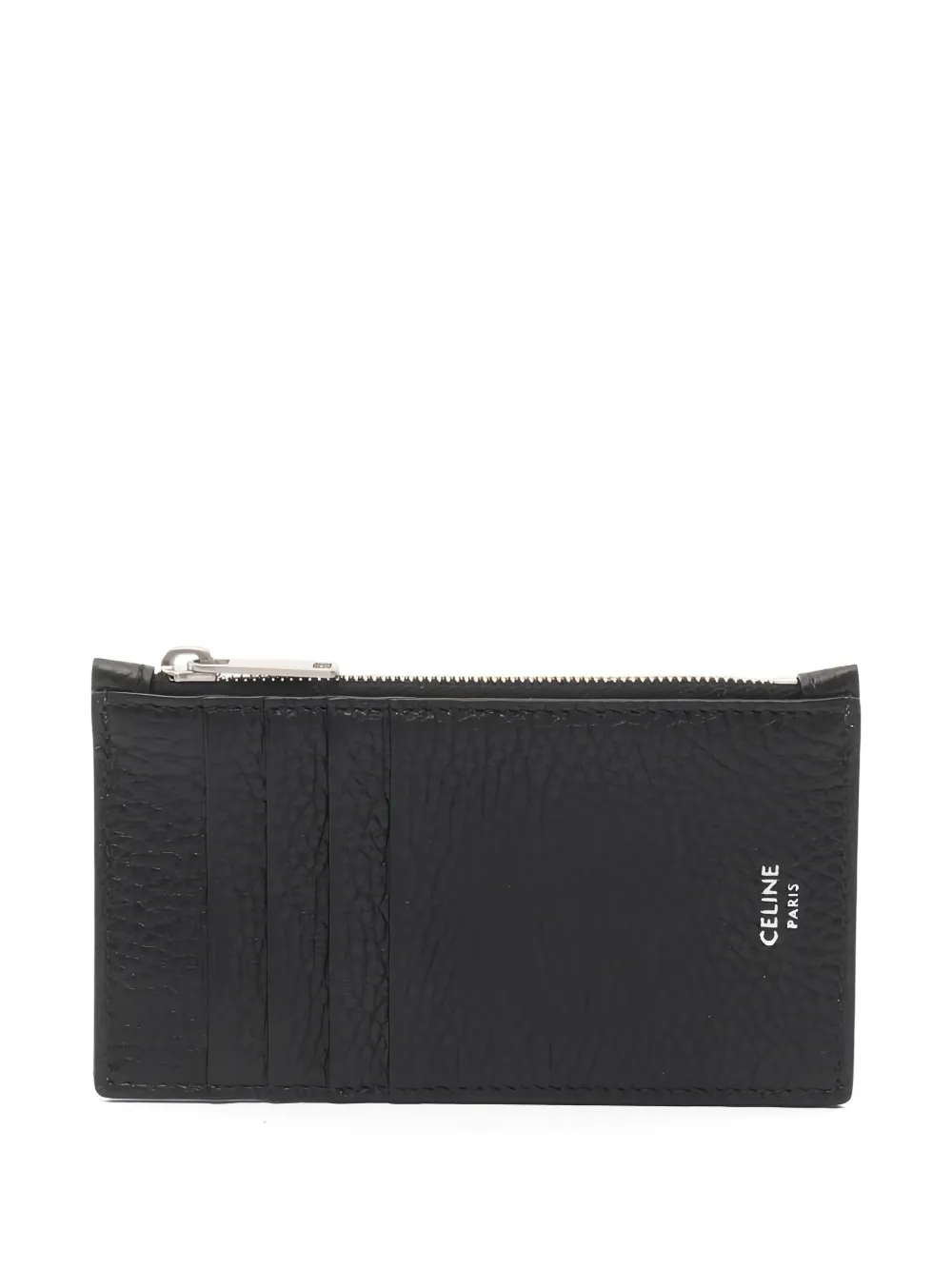 Pre-owned Celine 2020s Zip-fastening Card Holder In Black