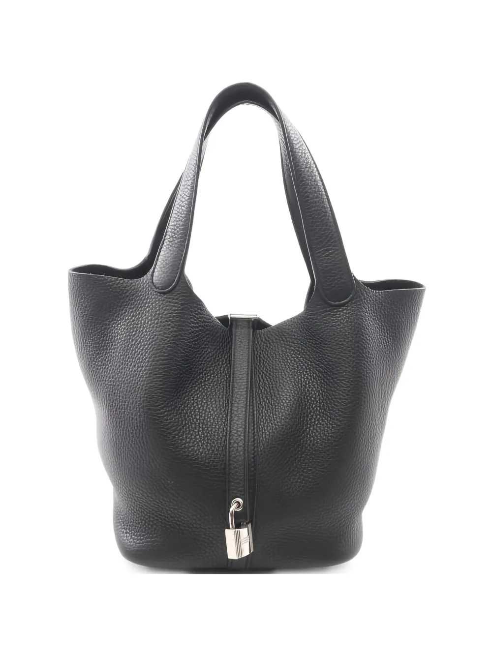 Hermès Pre-Owned 2021 MM Picotin Lock leather tote bag - Nero