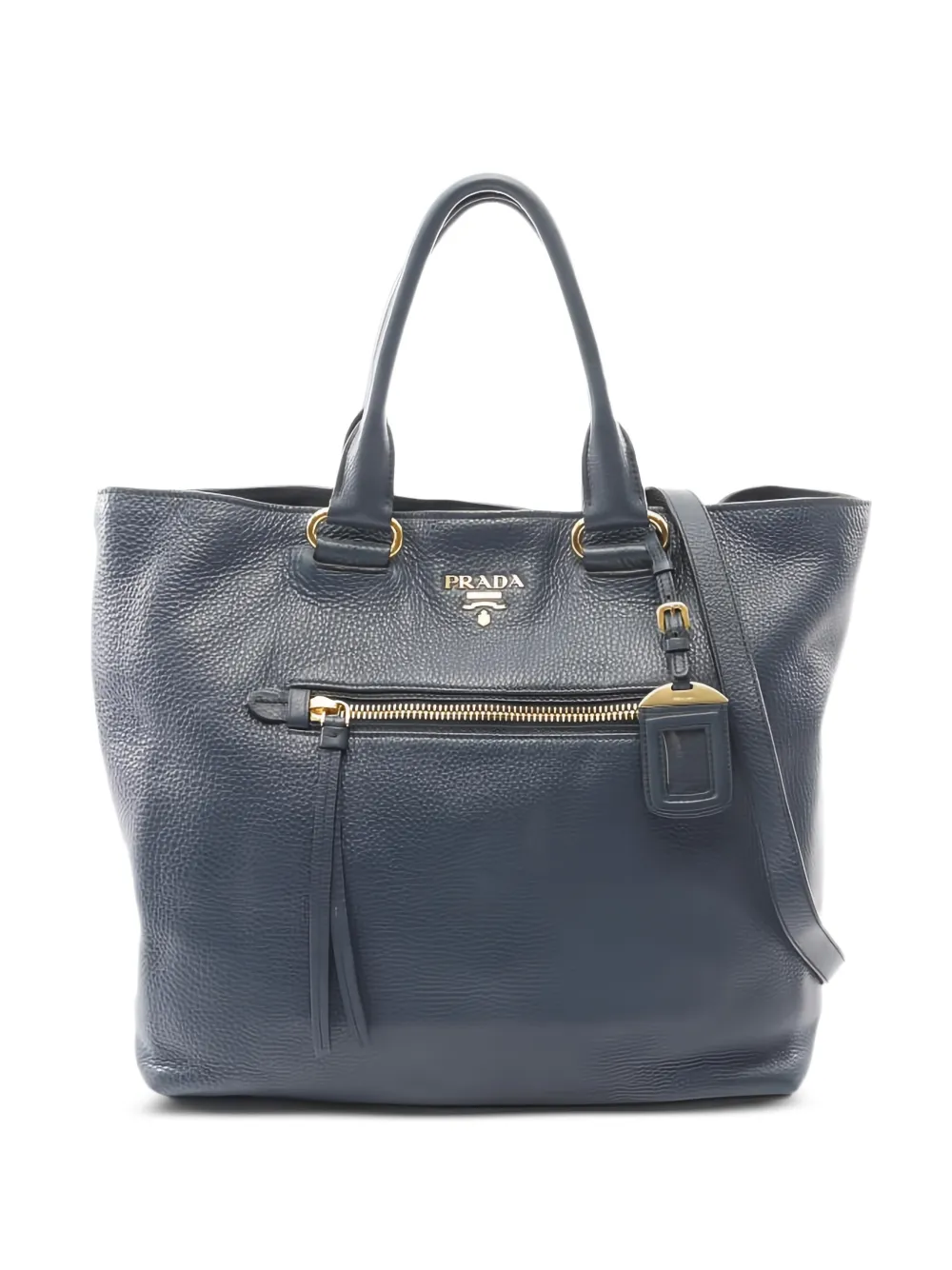 Prada Pre-Owned 2010s leather tote bag - Blu