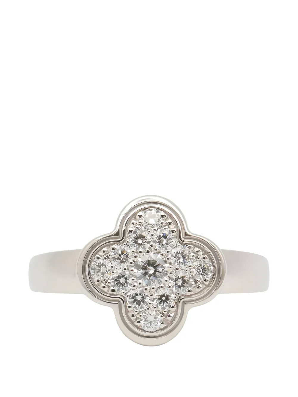 Van Cleef & Arpels Pre-Owned 2010s Alhambra diamond ring - Argento