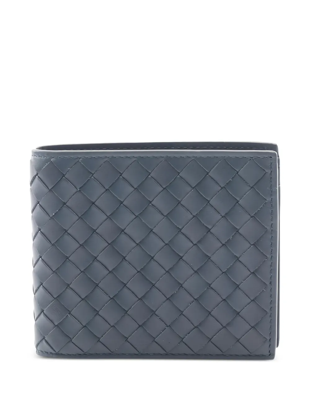 Bottega Veneta Pre-Owned Portafoglio bi-fold in pelle con design Intrecciato anni 2010 - Blu