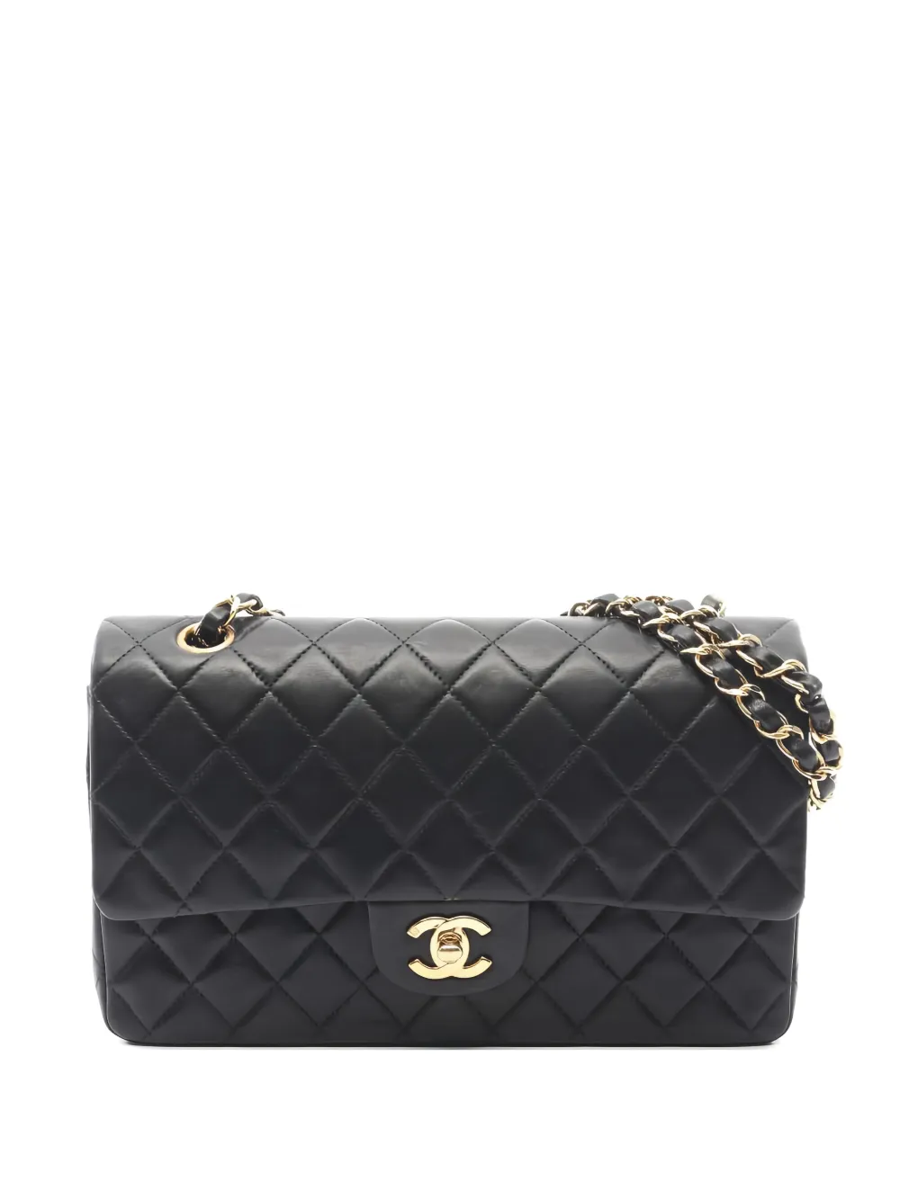 CHANEL Pre-Owned 2002 Double Flap matelasse chain shoulder bag - Nero