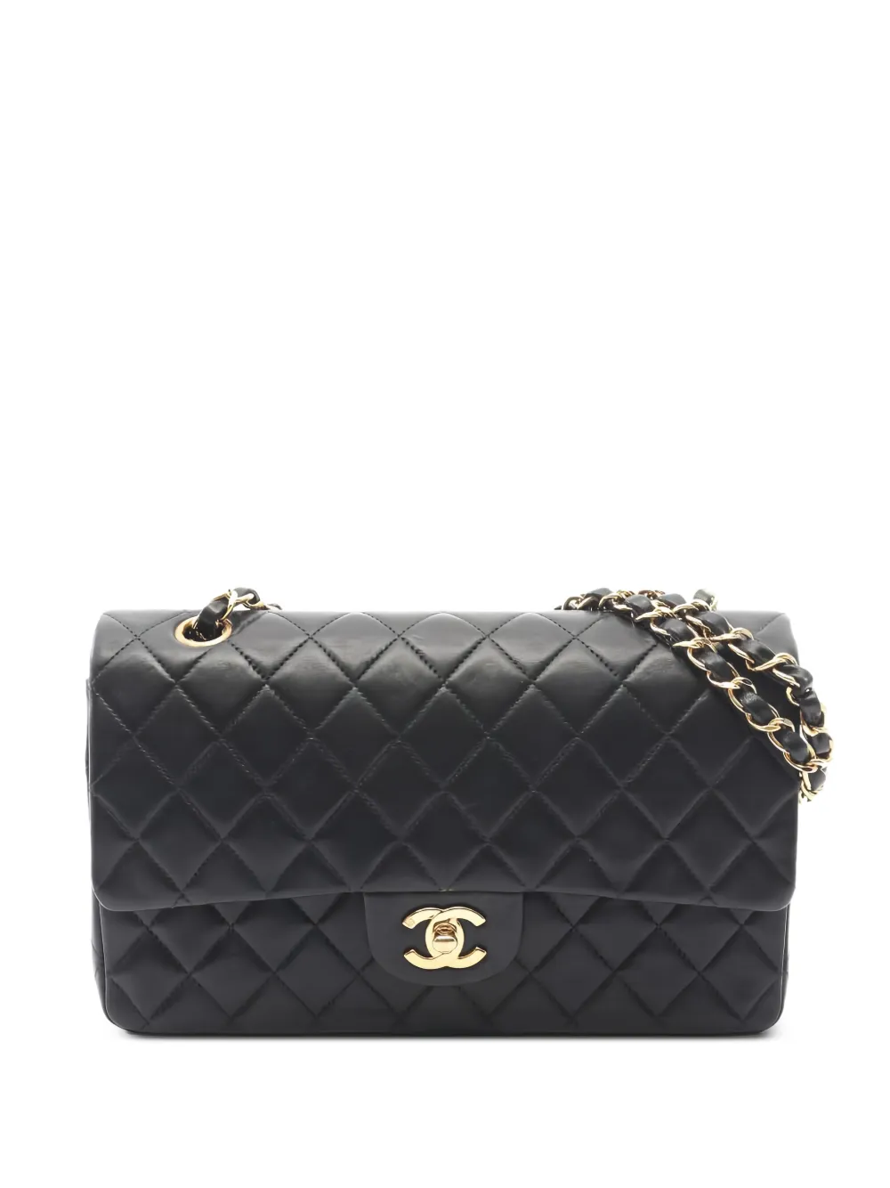 CHANEL Pre-Owned 2002 Double Flap matelasse chain shoulder bag - Nero