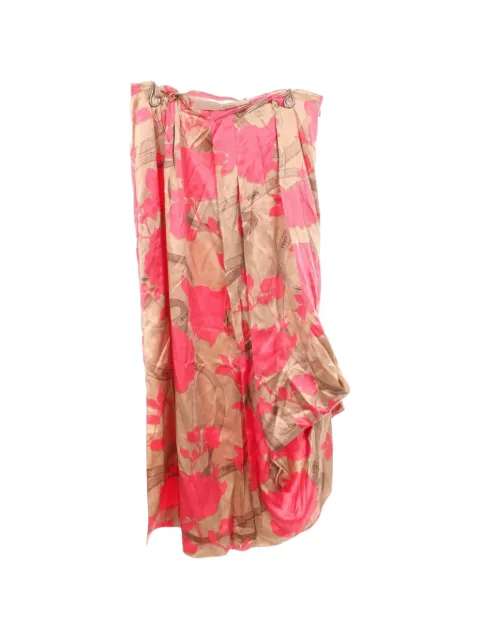 Fendi Pre-Owned 2010s floral-pattern asymmetric skirt