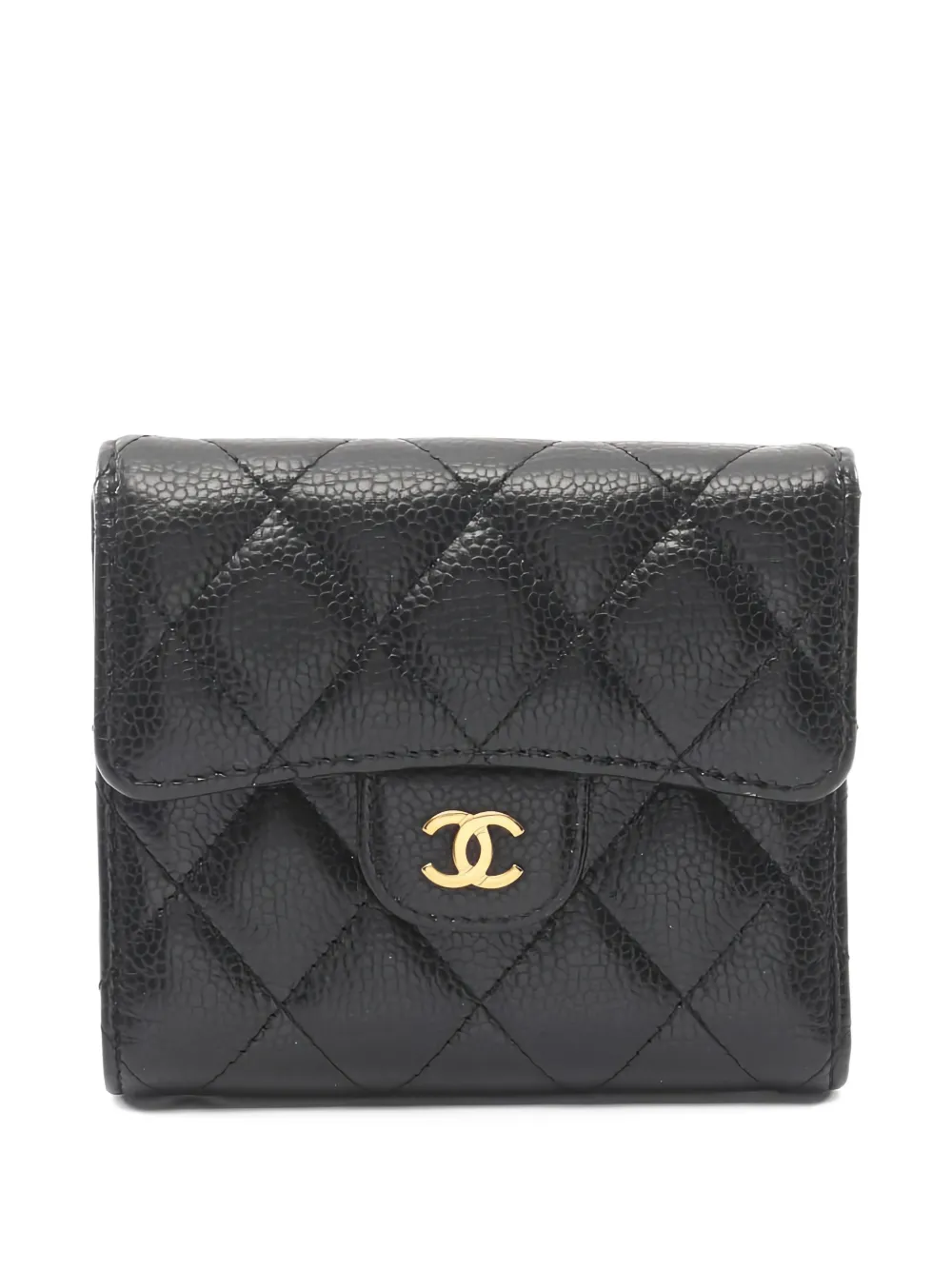 CHANEL Pre-Owned 2021 small Classic Flap quilted wallet - Nero