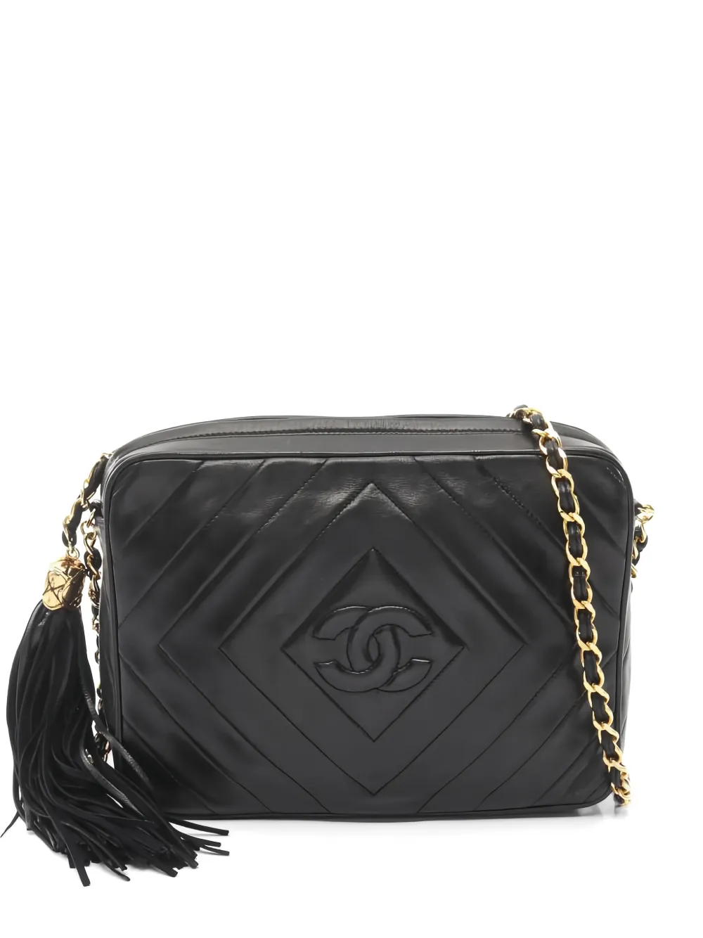 CHANEL Pre-Owned 1989 Diamond Coco Mark shoulder bag - Nero