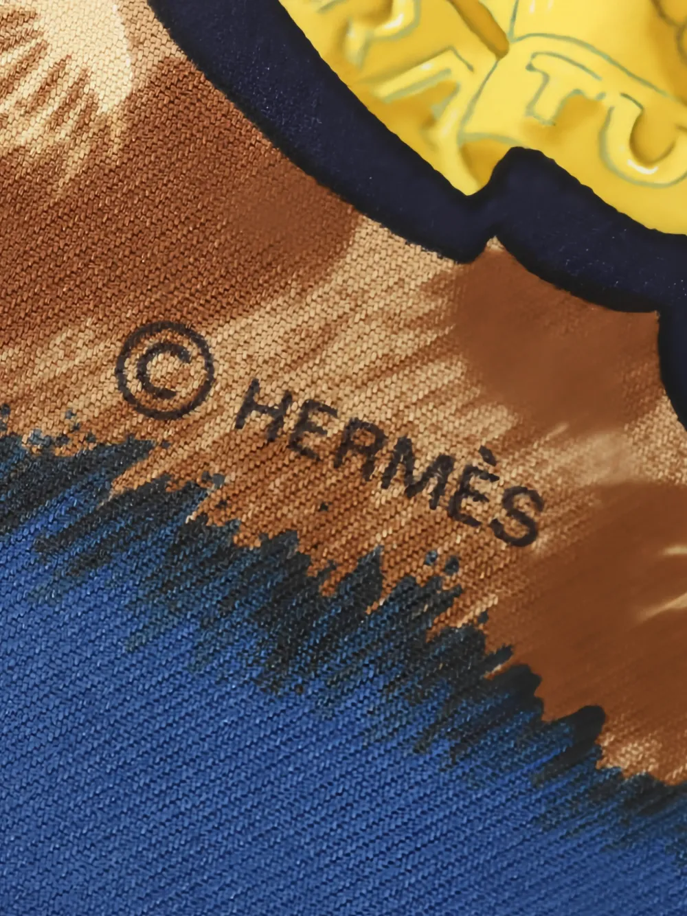 Hermès Pre-Owned 2000s カレ 90 Casques Et Plumets スカーフ