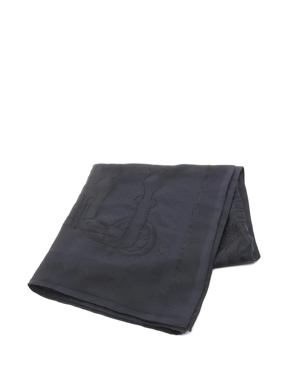 Hermès Pre-Owned beaded silk poncho - Blu