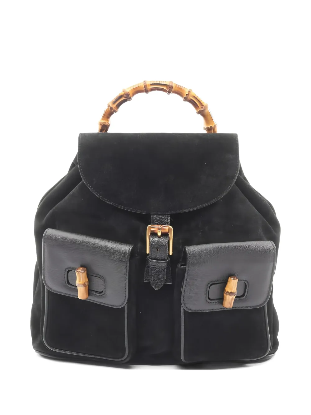 Gucci Pre-Owned Zaino Bamboo in pelle anni 2000 - Nero