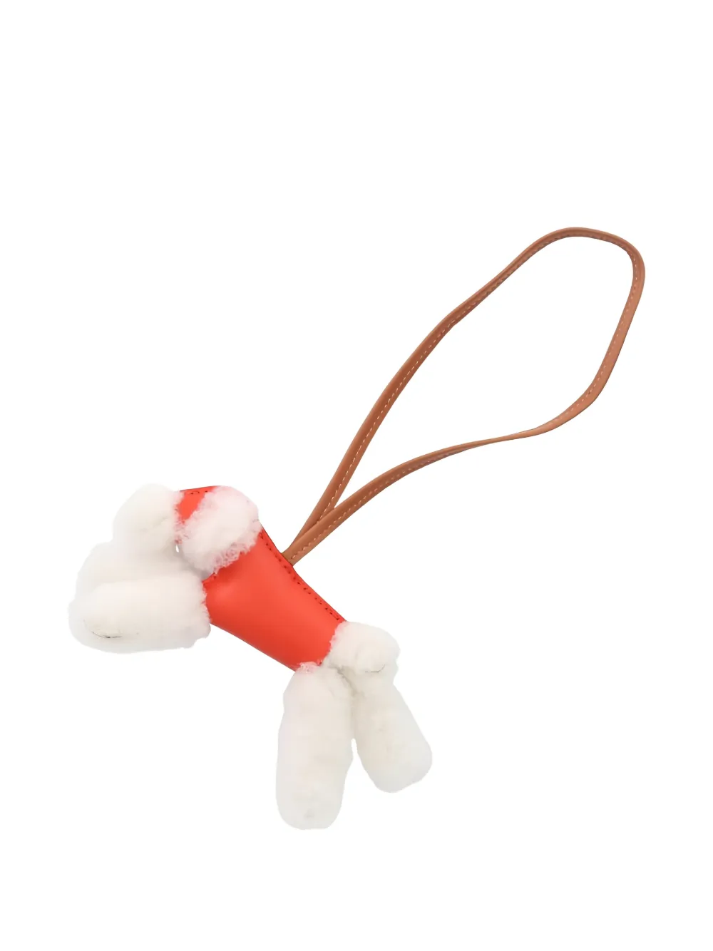 Hermès Pre-Owned 2025 gold fur bag charm - Orange