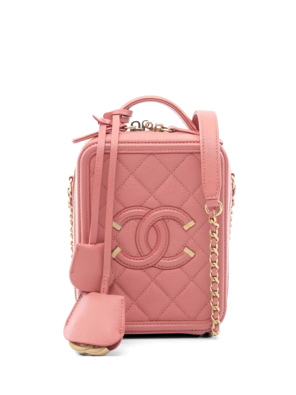 CHANEL Pre-Owned 2019 quilted chain shoulder bag - Rosa