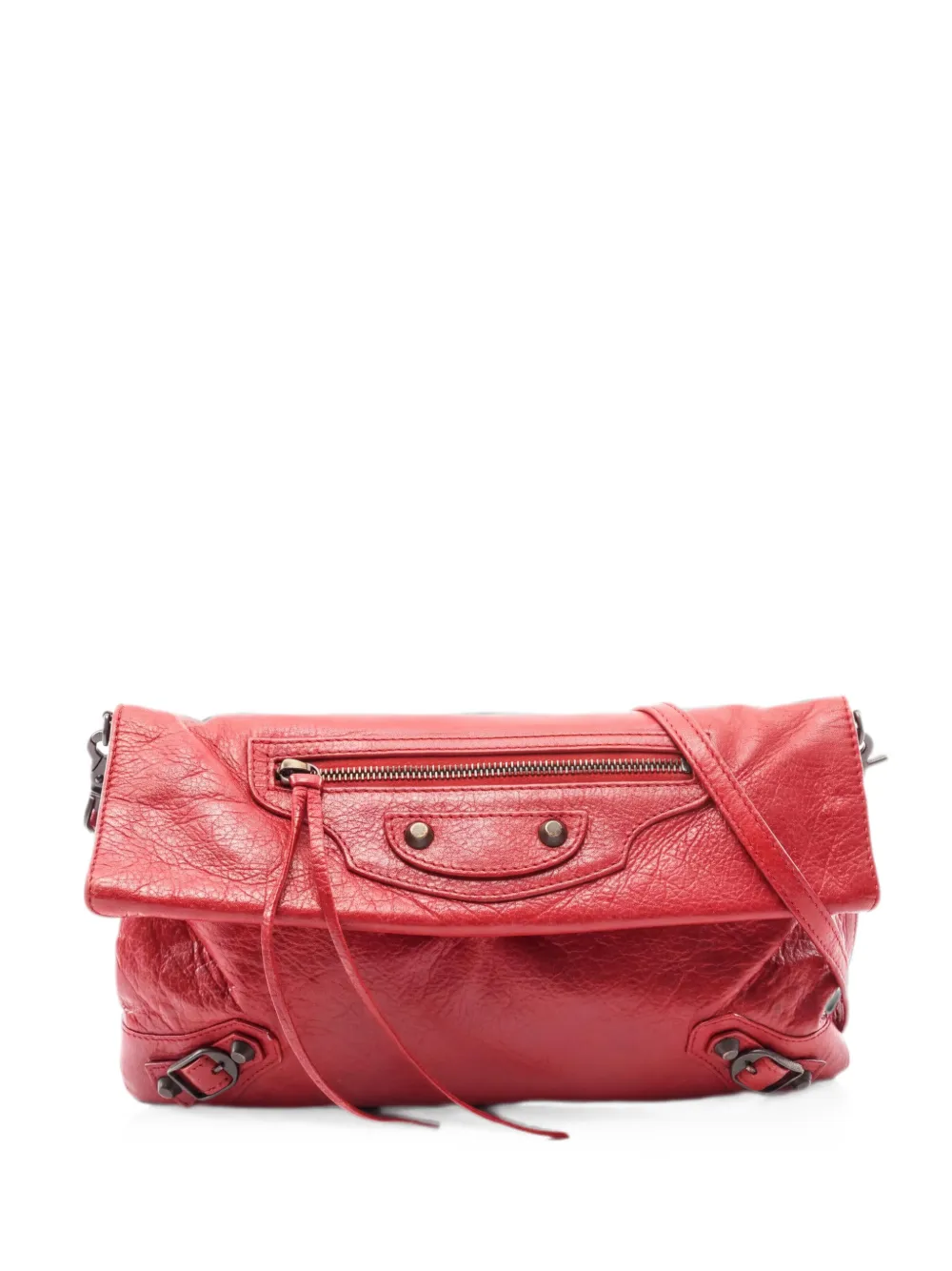 Balenciaga Pre-Owned 2000s envelope leather shoulder bag - Rosso