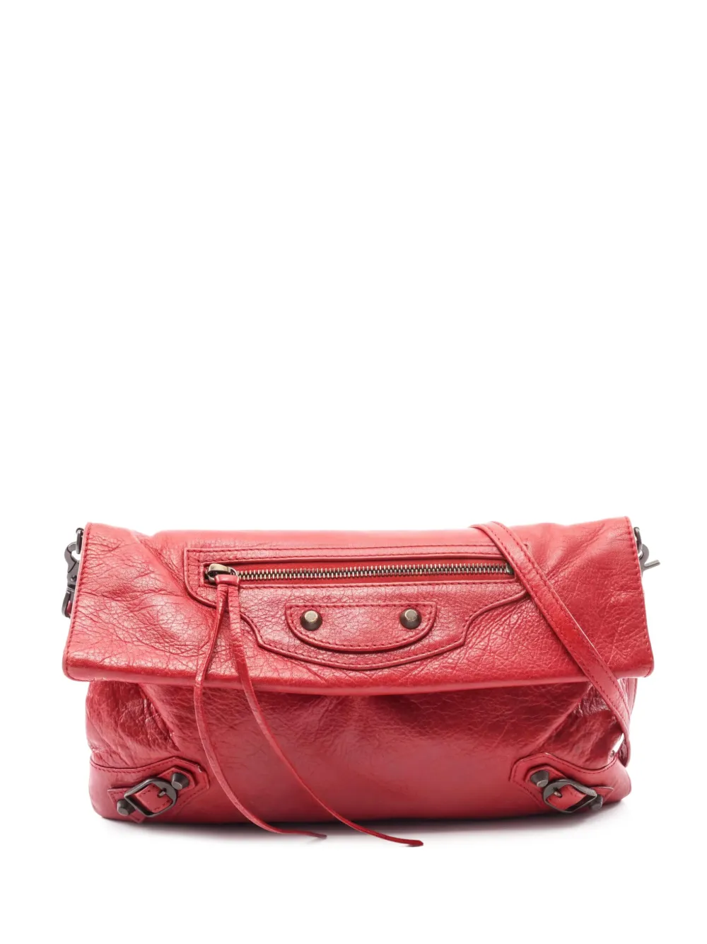 Balenciaga Pre-Owned 2000s envelope leather shoulder bag - Rosso