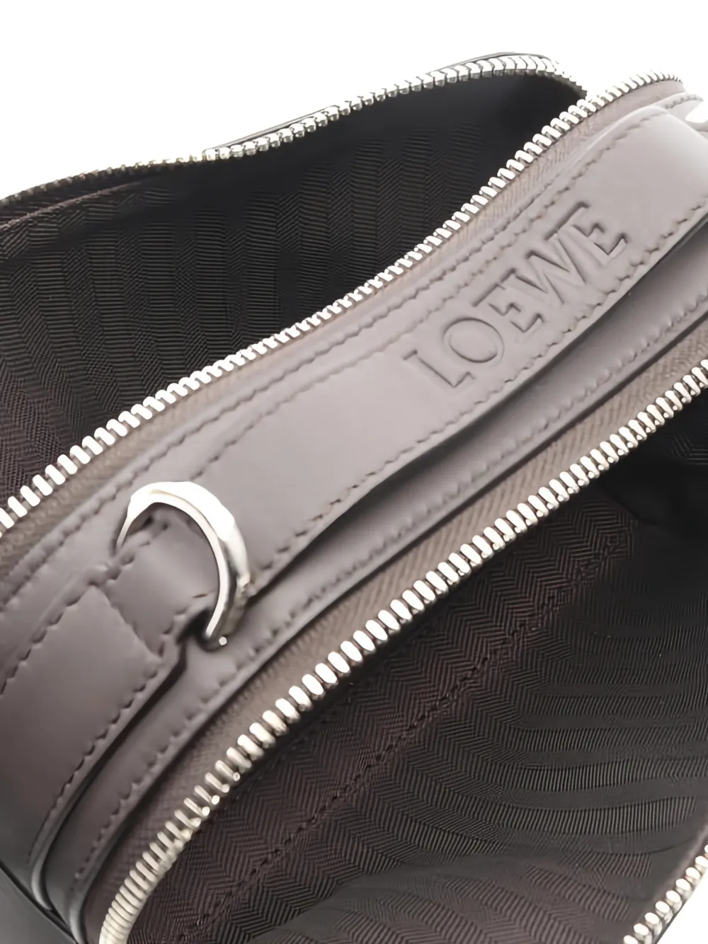  Loewe Pre-owned 2020s Mini Camera Leather Messenger Bag - Grey 