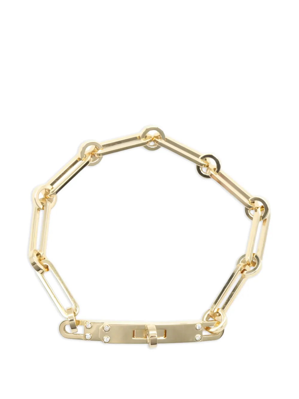 Hermès Pre-Owned Bracciale Kelly PM con diamanti 2012 - Oro