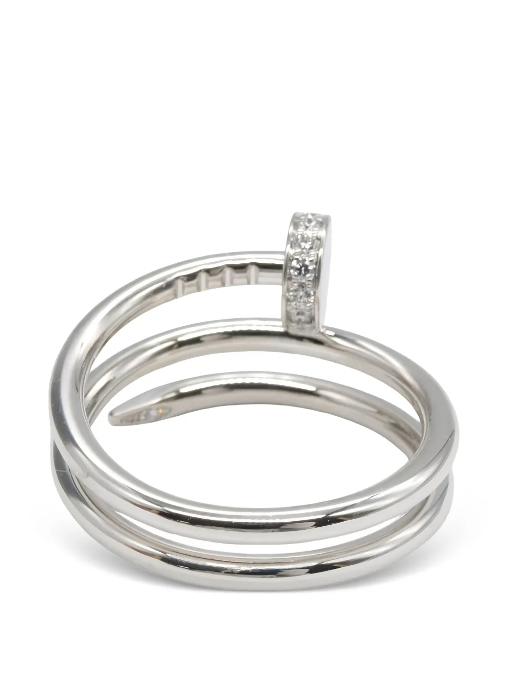  Cartier 2010s Juste Un Clou Diamond Ring - Silver 