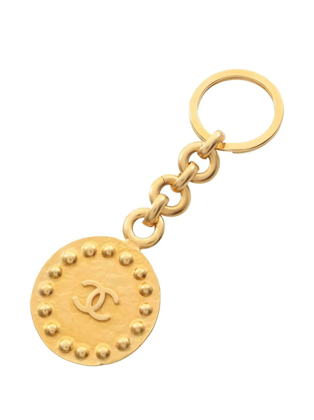 CHANEL Pre-Owned 1986-1988 coco-mark keyring - Gold