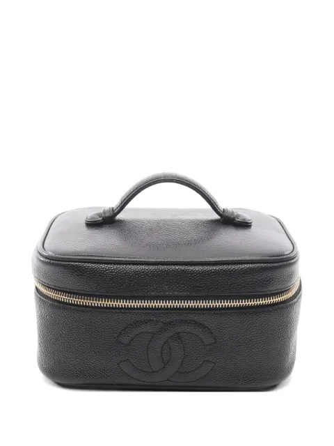 CHANEL Pre-Owned 1997 Coco mark leather make-up bag