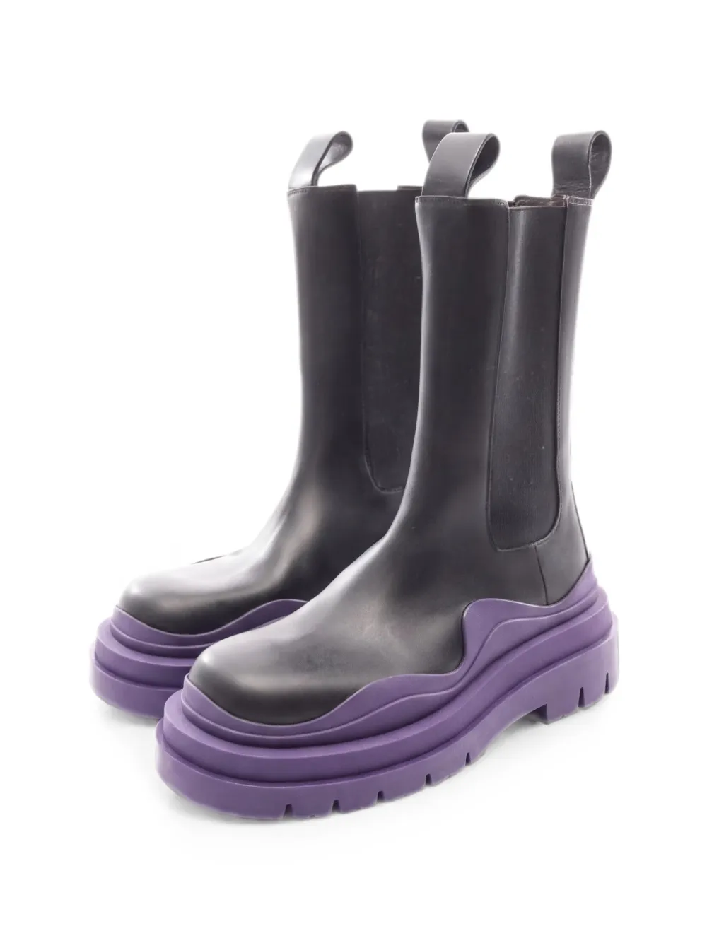 Bottega Veneta Pre-Owned Tire chelsea boots - Nero