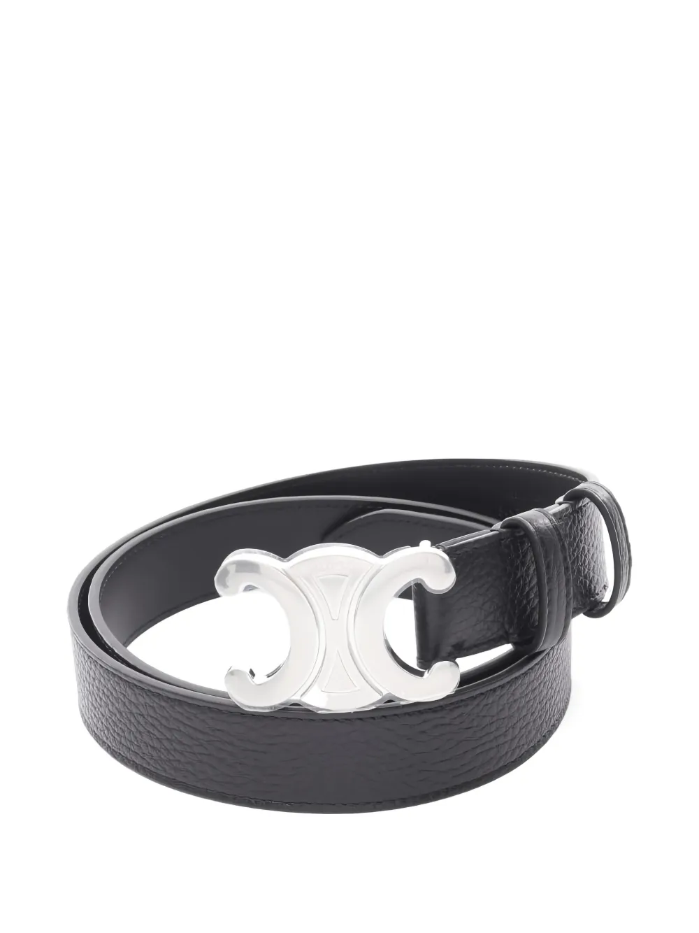 Celine Pre-Owned 2020s Triomphe leather belt - Nero