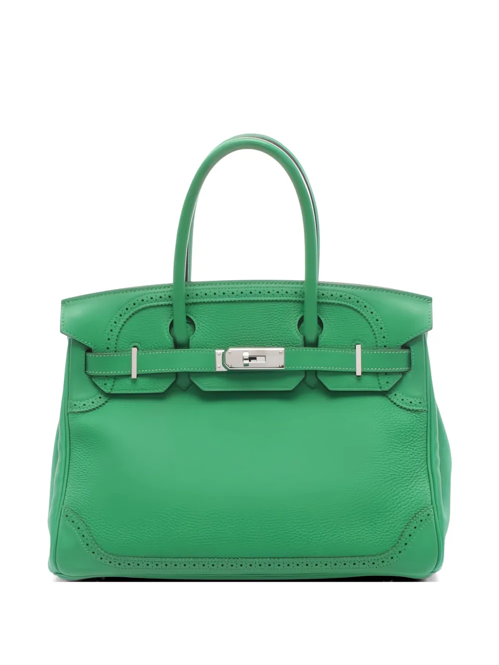 Hermès Pre-Owned 2015 30 Birkin Gillies leather tote bag - Verde