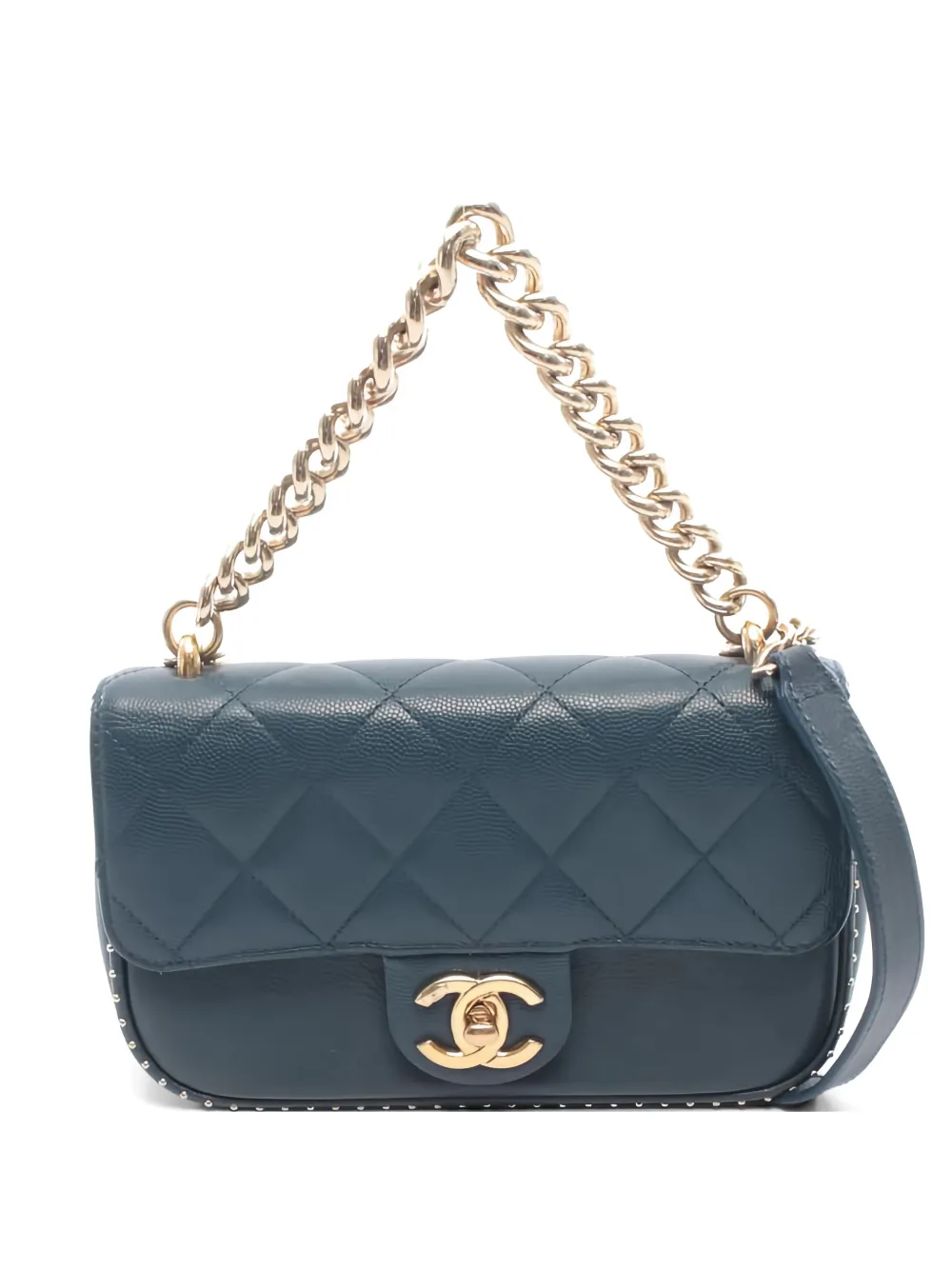 CHANEL Pre-Owned 2017-2018 chain-strap shoulder bag - Blue