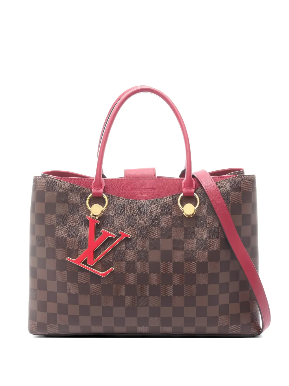 Louis Vuitton Pre-Owned 2020 Riverside checked leather tote bag - Marrone
